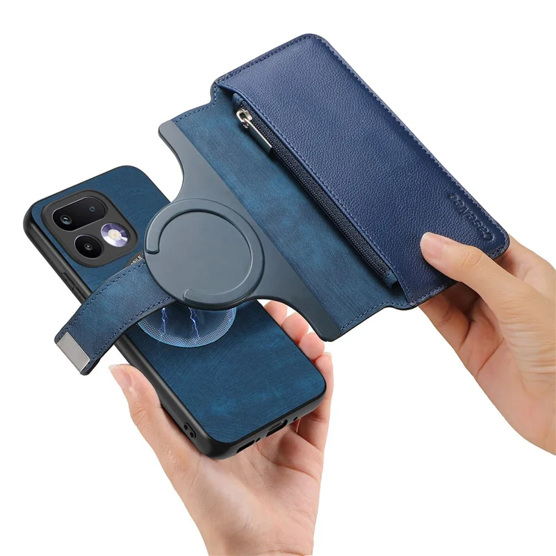 CASENEO MW-02 For Realme 16 Pro+ 5G Case Detachable Magnetic Leather Flip Cover - Blue