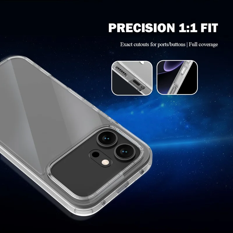 LEREACH TOC Series for Honor 600 Lite 5G Case TPU + Acrylic Phone Cover - Transparent