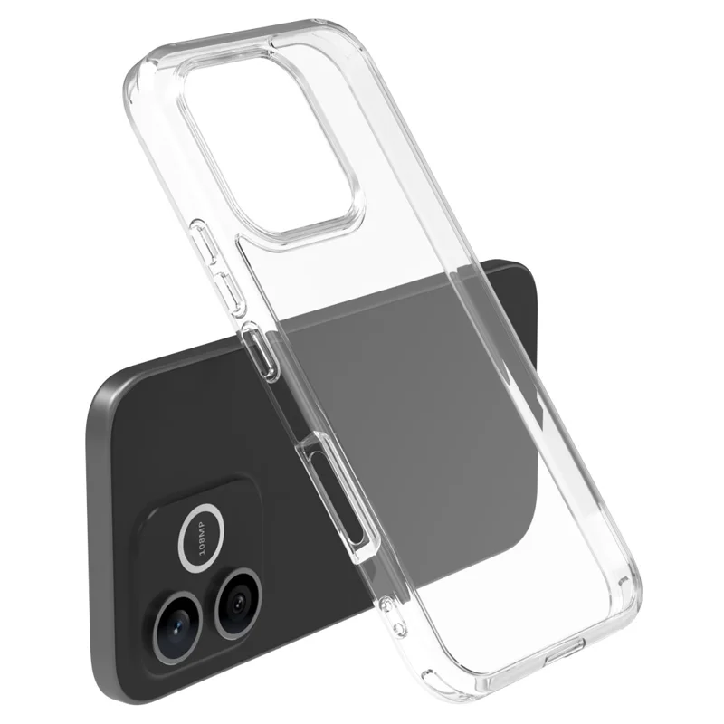 LEREACH TOC Series for Honor 600 Lite 5G Case TPU + Acrylic Phone Cover - Transparent