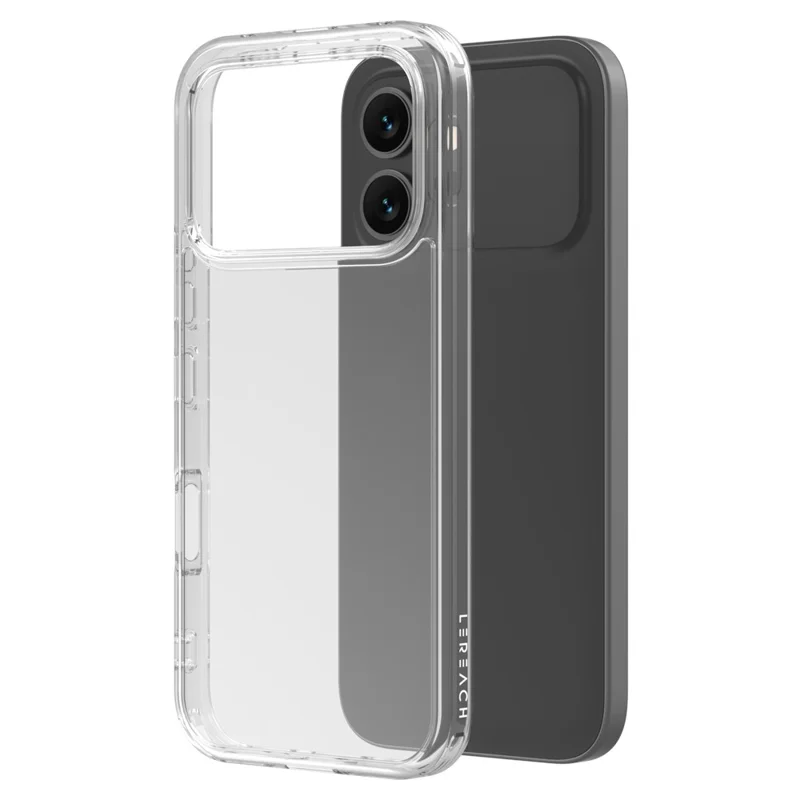 LEREACH TOC-serie till Honor 600 5G hårddisk TPU + akryl mobilhölje - Transparent