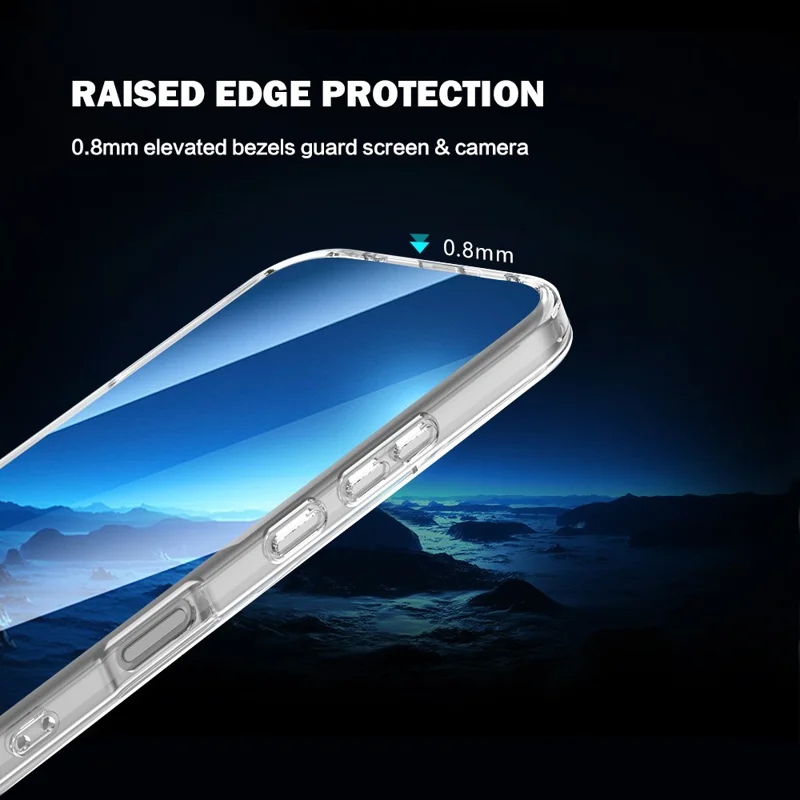 LEREACH TOC-serie till Honor 600 5G hårddisk TPU + akryl mobilhölje - Transparent