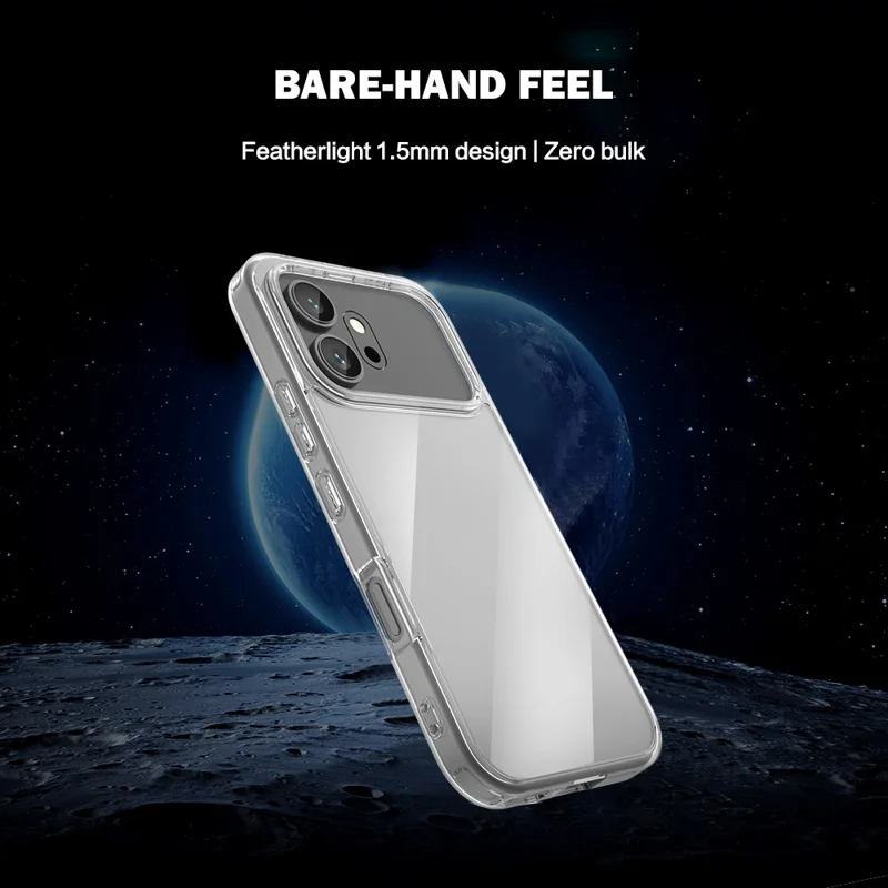 LEREACH TOC-serie till Honor 600 5G hårddisk TPU + akryl mobilhölje - Transparent