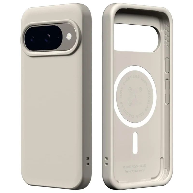 RHINOSHIELD Serie SolidX per Google Pixel 10 / Pixel 10 Pro Custodia Magnetica TPE Antiurto - Shell Beige