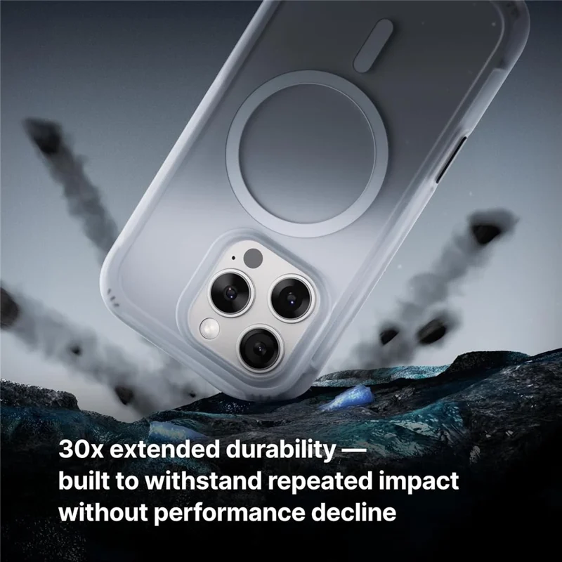 RHINOSHIELD AirX-serie voor iPhone 16 Pro Max magnetische hoes TPE valbescherming telefoonhoes - Vero Black