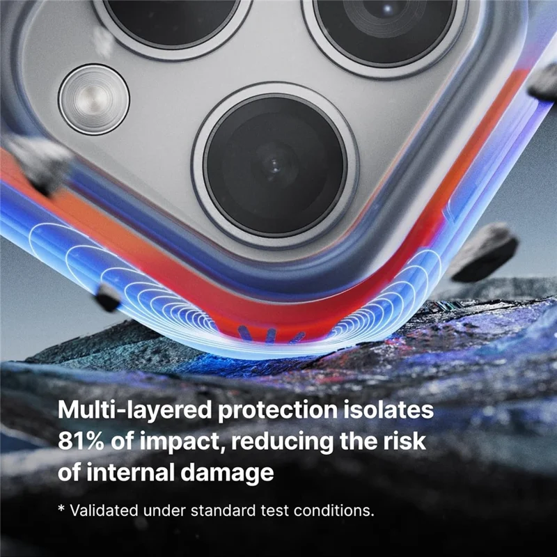 RHINOSHIELD AirX-serie voor iPhone 16 Pro Max magnetische hoes TPE valbescherming telefoonhoes - Vero Black