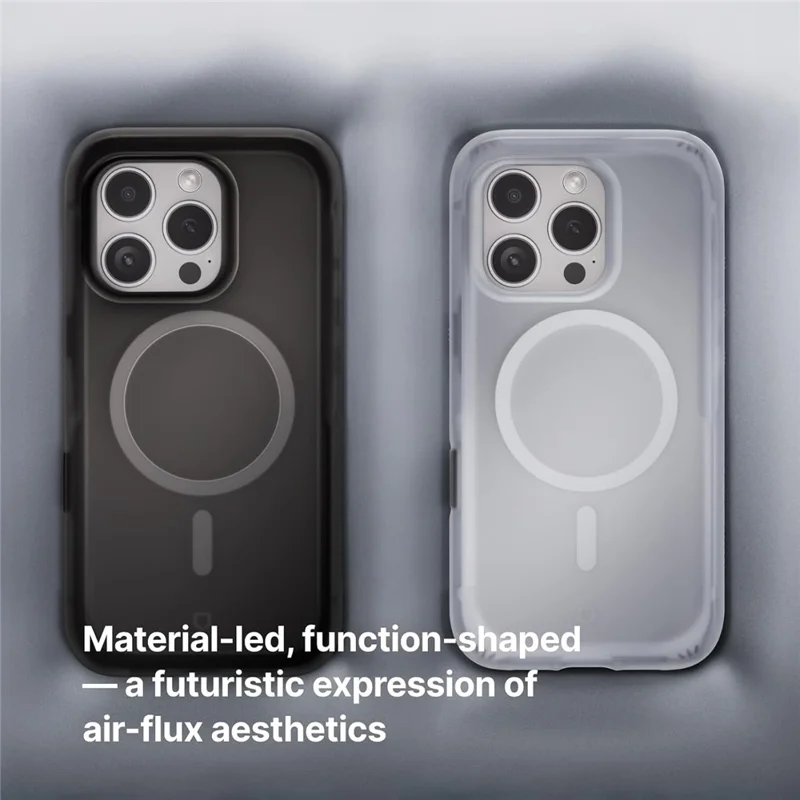 RHINOSHIELD AirX-serie voor iPhone 16 Pro Max magnetische hoes TPE valbescherming telefoonhoes - Vero Black