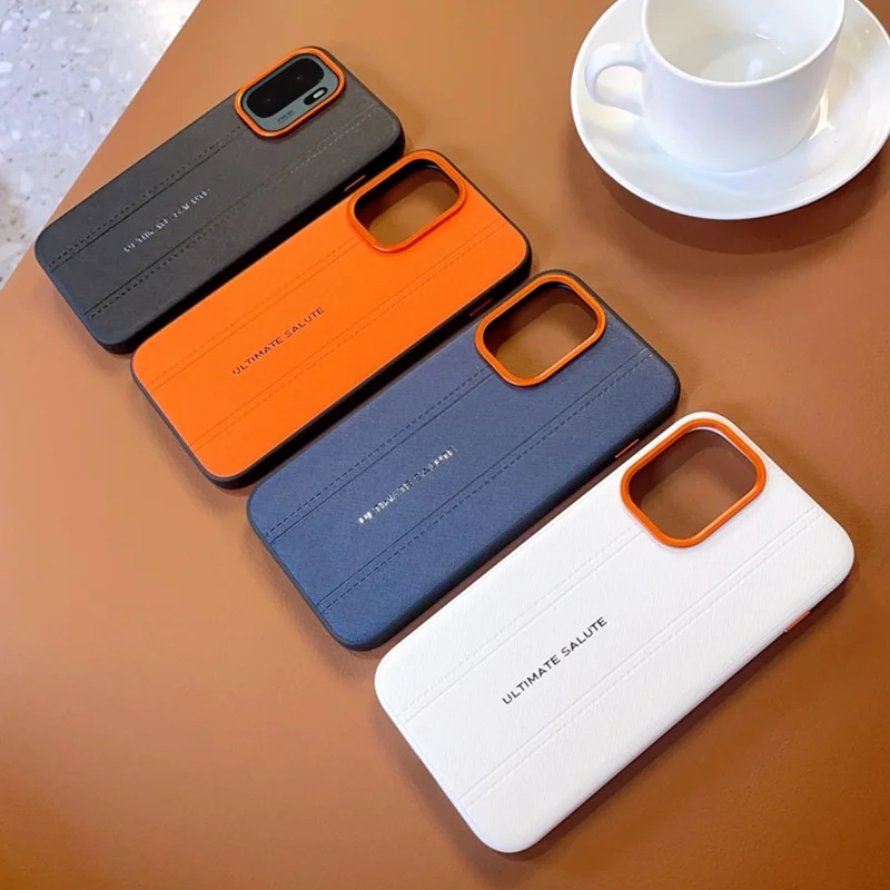For OnePlus Ace 6 Ultra 5G Case Leather Texture PC + TPU Anti-slip Protective Phone Cover - White