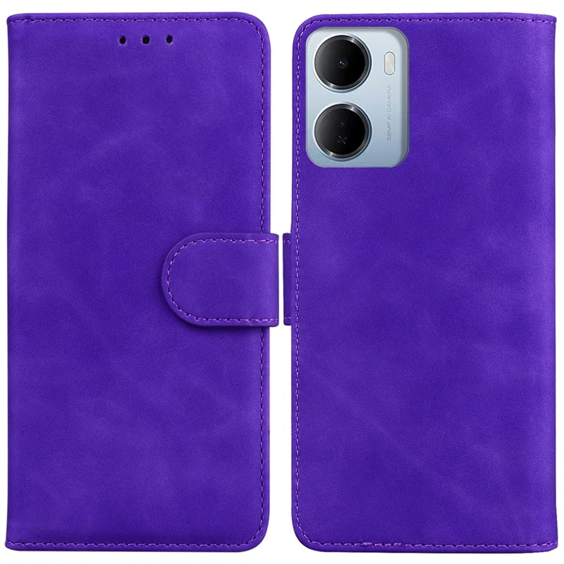 For Xiaomi Redmi 15a 5G  /  R70 5G  /  R70m 5G Case Solid Color Leather Wallet Phone Cover - Purple