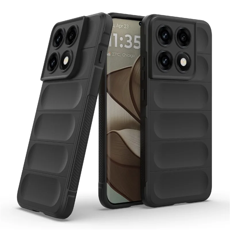 Handyhülle für Motorola Edge 70 Pro 5G, Anti-Drop, weiches TPU, robuste Rückseite - Schwarz