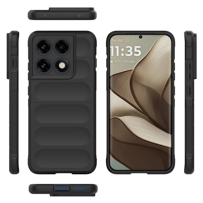 Handyhülle für Motorola Edge 70 Pro 5G, Anti-Drop, weiches TPU, robuste Rückseite - Schwarz
