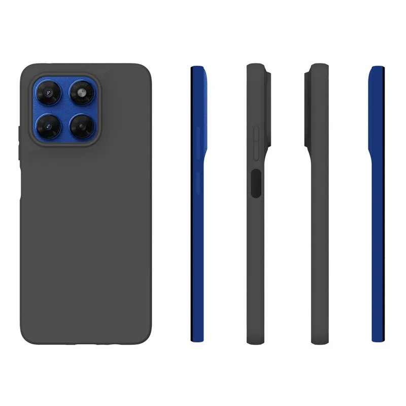 For Motorola Moto G37 Power 5G Case Matte Finish Soft TPU Phone Cover - Black
