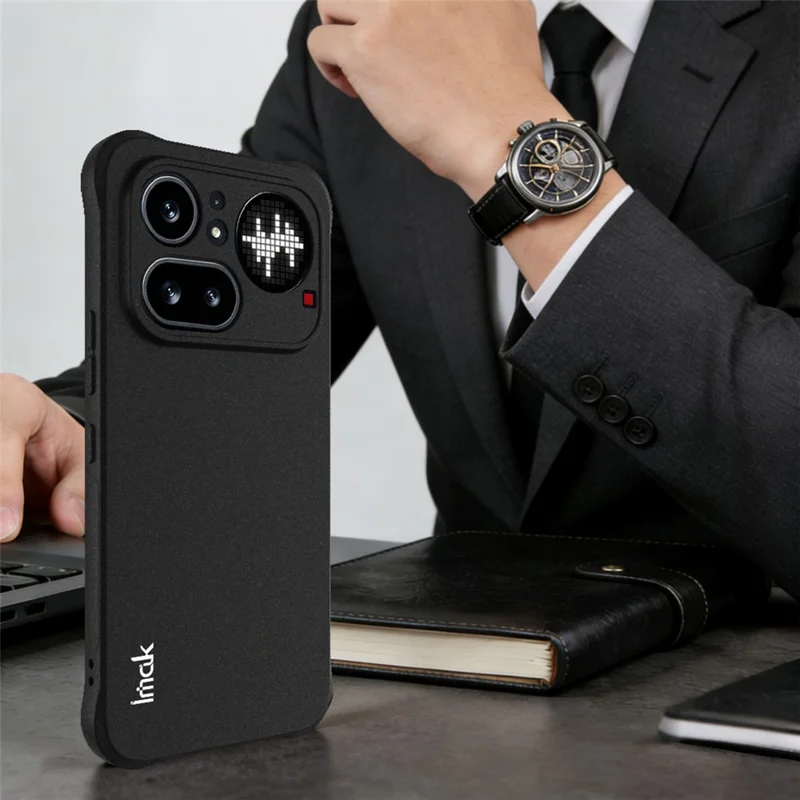IMAK Für Nothing Phone (4a) Pro Tasche TPU Handyhülle Airbag Stoßfest Schutz – Matt Schwarz