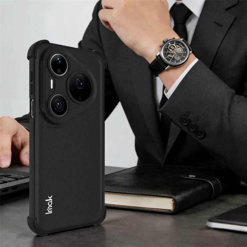 IMAK For Huawei Pura 90s Pro Max 5G / Pura 90 Pro Max Case TPU Phone Cover Airbag Shockproof Protection - Matte Black
