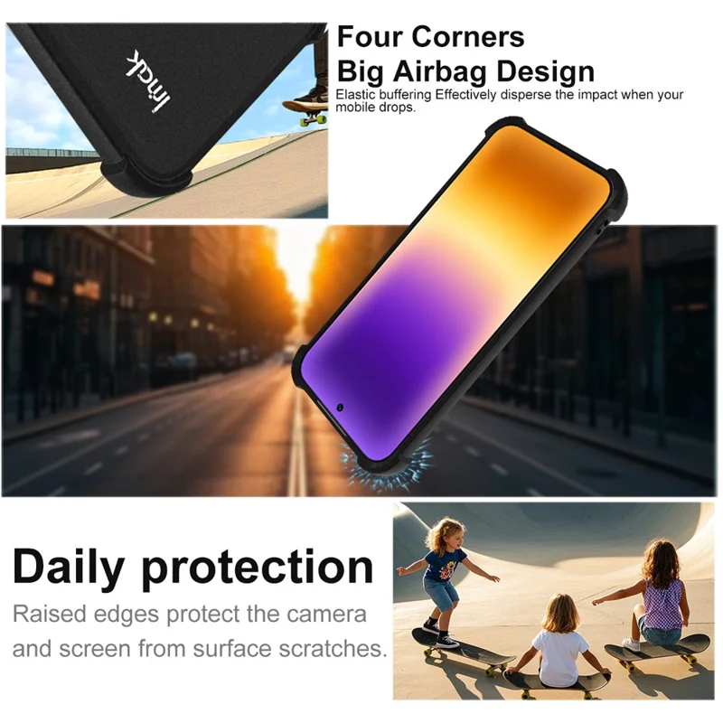 IMAK For Huawei Pura 90s Pro Max 5G / Pura 90 Pro Max Case TPU Phone Cover Airbag Shockproof Protection - Matte Black