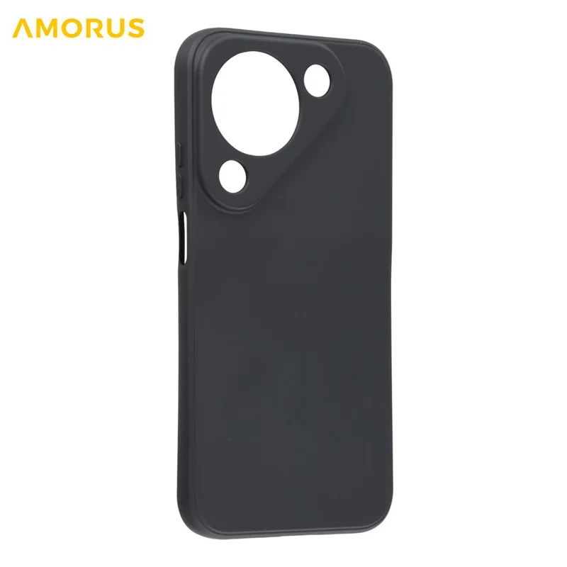 AMORUS na Huawei Pura 90 Etui Dokładne Wycięcia TPU Wyściełane Włóknem Ochronna Obudowa na Telefon - Czarny