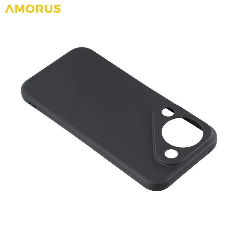 AMORUS na Huawei Pura 90 Etui Dokładne Wycięcia TPU Wyściełane Włóknem Ochronna Obudowa na Telefon - Czarny