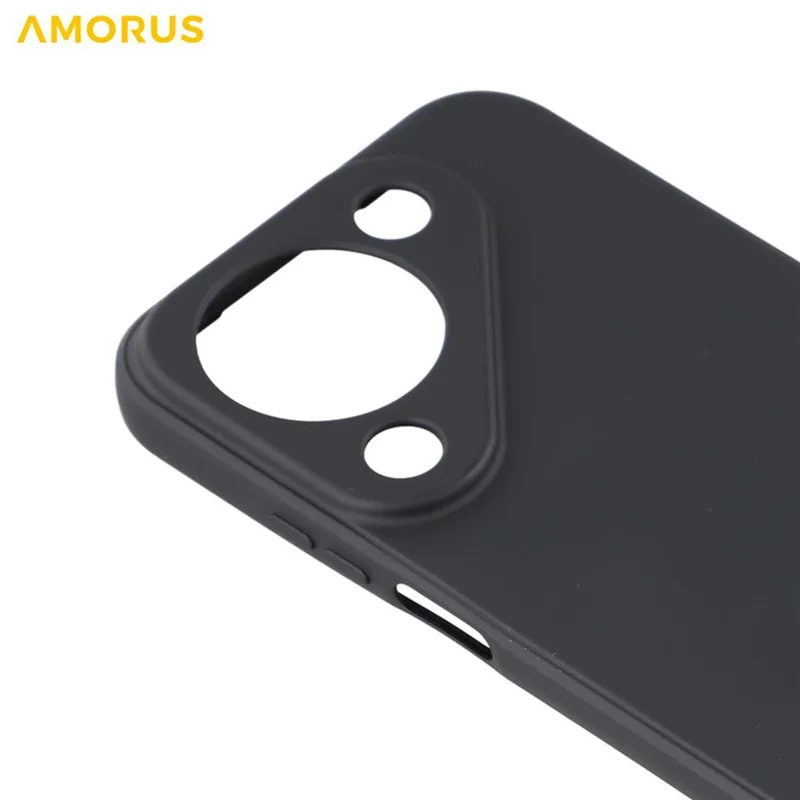 AMORUS na Huawei Pura 90 Etui Dokładne Wycięcia TPU Wyściełane Włóknem Ochronna Obudowa na Telefon - Czarny