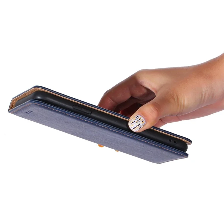 Para Nokia X30 5G PU Leather Anti-scratch Phone Case Foldable Stand Wallet Magnetic Auto Closing Cover - Black