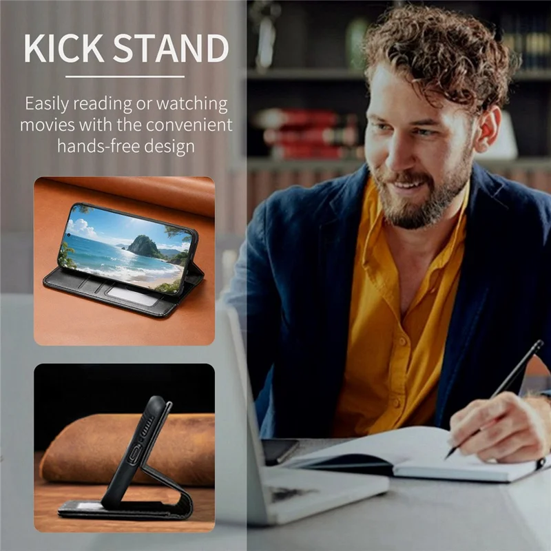For Blackview Wave 7C Case Wallet Tri-Color Stitching Leather Phone Cover with Elastic Wristband - Black