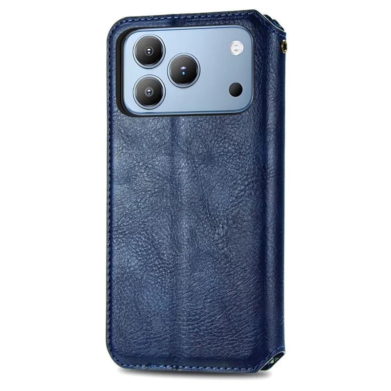 For Blackview Wave 7C Case Rhombus Imprint PU Leather Wallet Phone Cover - Blue