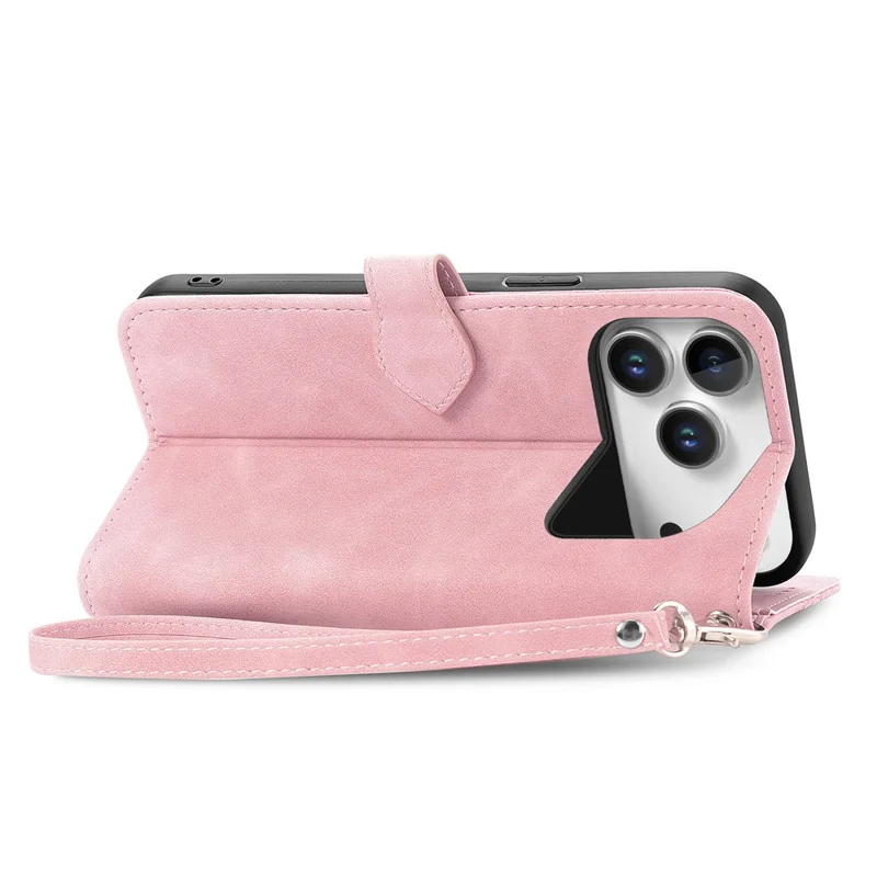 For Blackview Wave 7C Zipper Wallet Case with Strap Flower Imprint PU Leather Phone Cover - Pink