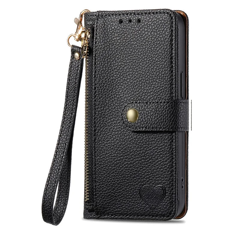 Étui pour Oppo Find X9 Ultra 5G, étui portefeuille en cuir avec pochette à fermeture éclair, protection RFID, sangle incluse - Noir