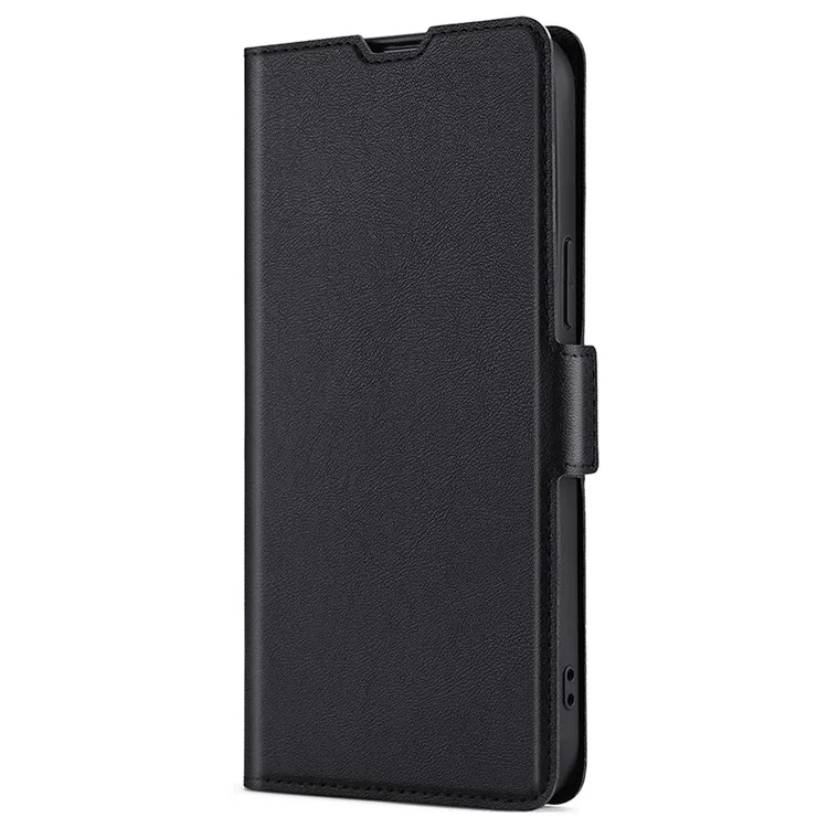 For Nokia X30 5G Card Holder Stand Phone Case PU Leather + TPU Full Protection Cover - Black