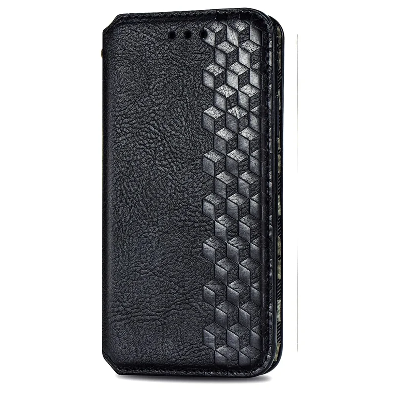 For vivo V70 FE 5G Case Rhombus Imprint PU Leather Wallet Phone Cover - Black