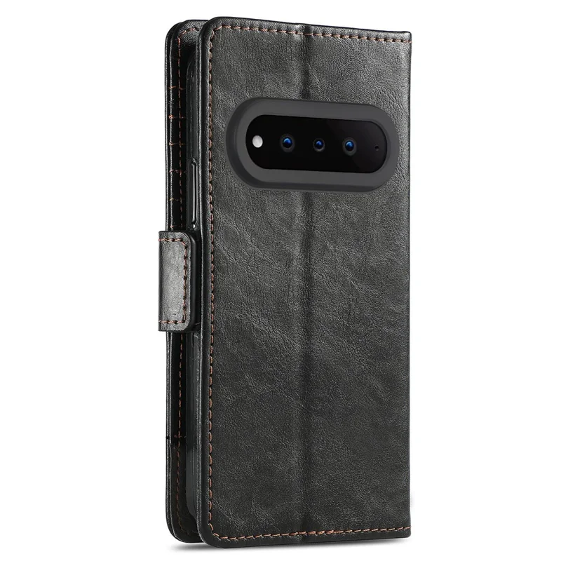 CASENEO For Natural AI Phone Phone Cases PU Leather Cover Stand with RFID Blocking Wallet - Black