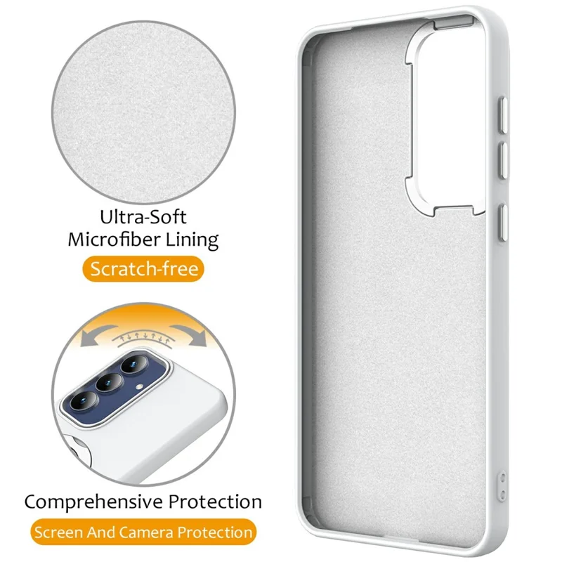 For Samsung Galaxy A27  Magnetic Case Rotating Ring Kickstand TPU + PC Back Cover - White
