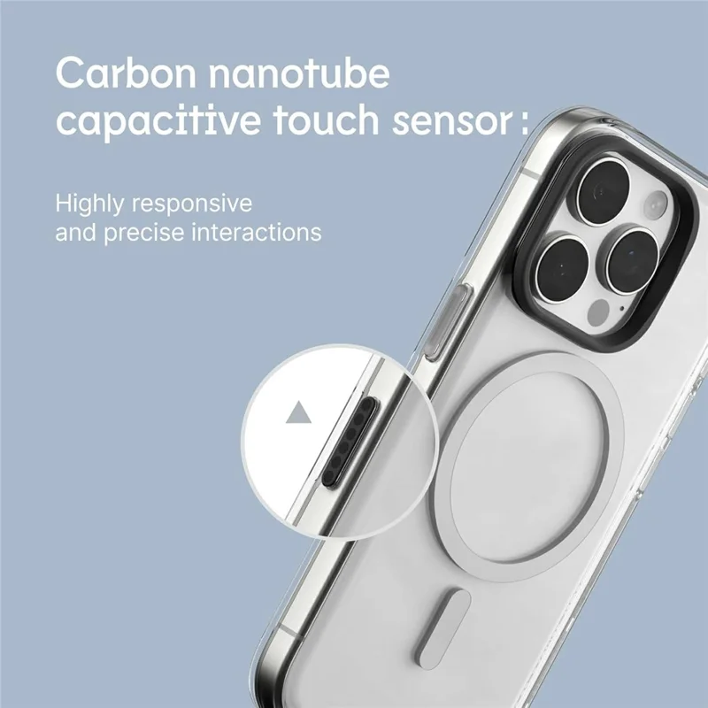 RHINOSHIED for iPhone 16 Pro Max Magnetic Case Clear PC + TPE Drop Protection Phone Back Cover - Transparent