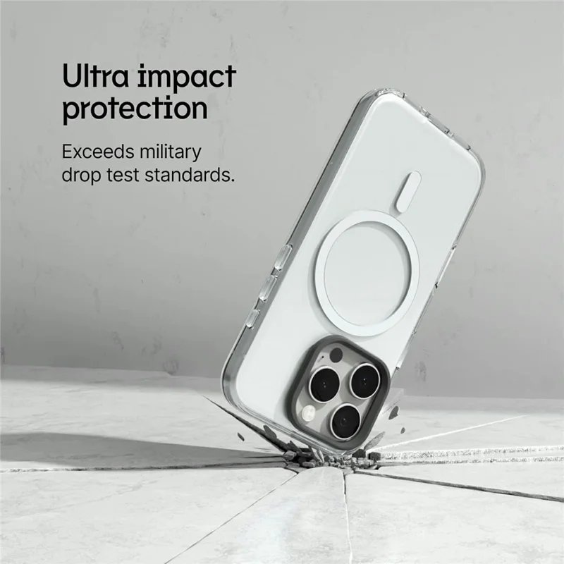 RHINOSHIED for iPhone 16 Pro Magnetic Case Clear PC + TPE Drop Protection Phone Back Cover - Transparent