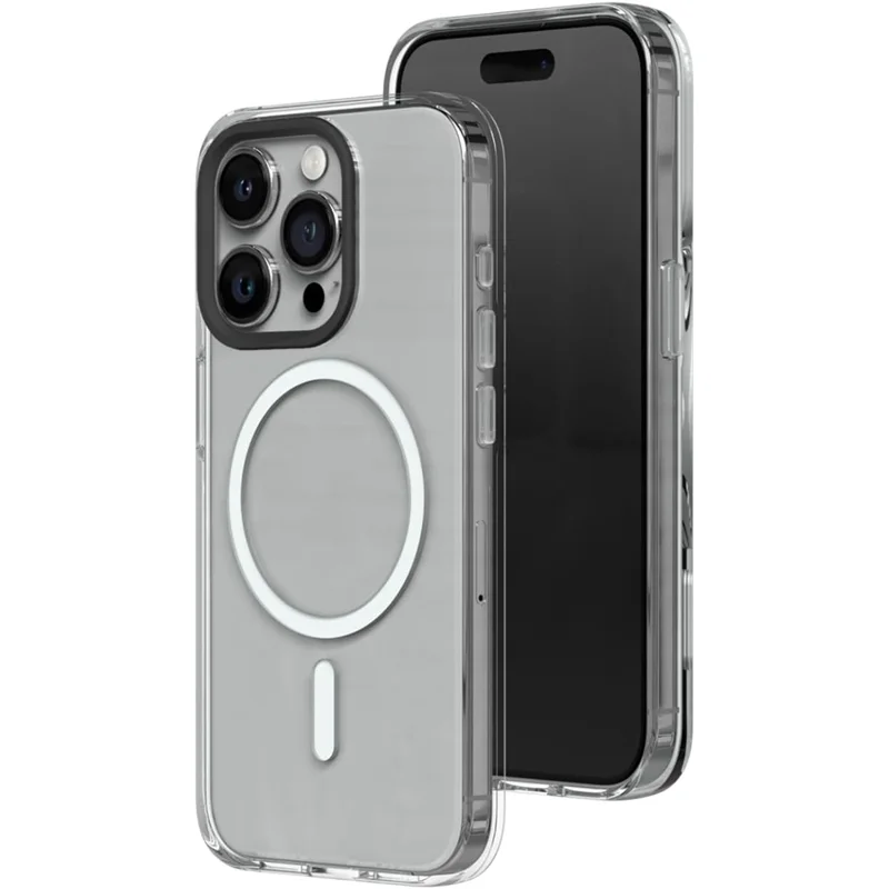 RHINOSHIED for iPhone 15 Pro Max Magnetic Case Clear PC + TPE Drop Protection Phone Back Cover - Transparent