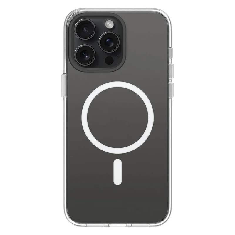 RHINOSHIED for iPhone 15 Pro Magnetic Case Clear PC + TPE Drop Protection Phone Back Cover - Transparent