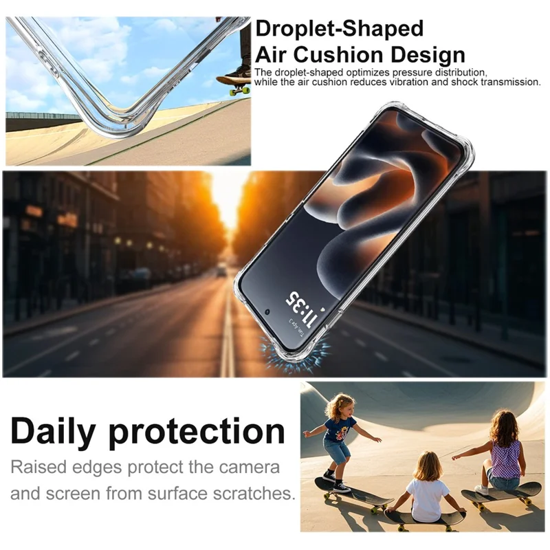 IMAK For Motorola Edge 70 Pro 5G / Edge 70 Pro+ 5G Case TPU Phone Cover Airbag Shockproof Protection - Transparent