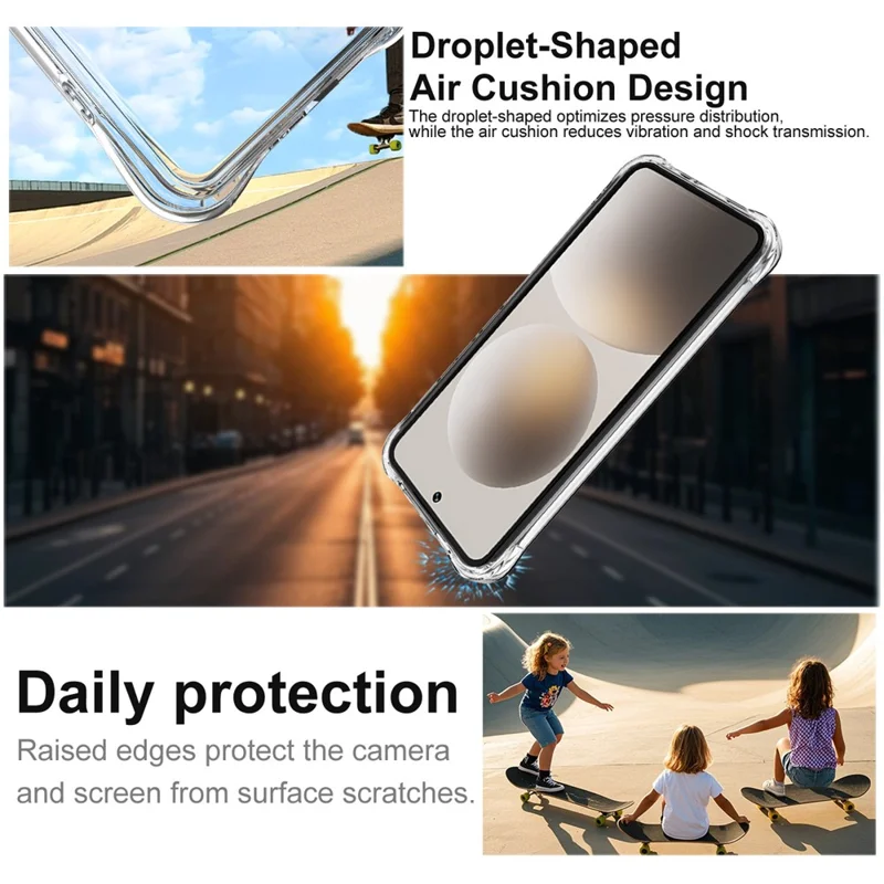 IMAK For Natural AI Phone Case TPU Phone Cover Airbag Shockproof Protection - Transparent