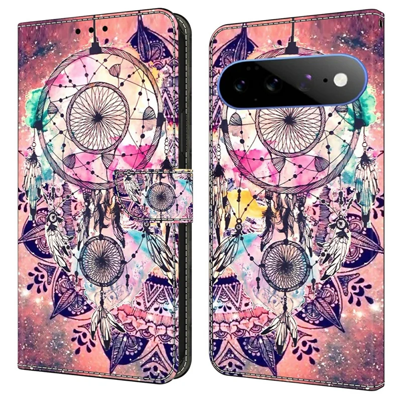 Wallet Case For Google Pixel 11 Pro XL Pattern Printing Stand Leather Flip Phone Cover - Wind Chime