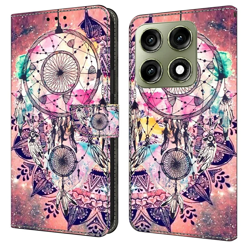 Wallet Case For Motorola Edge 70 Pro 5G Pattern Printing Stand Leather Flip Phone Cover - Wind Chime
