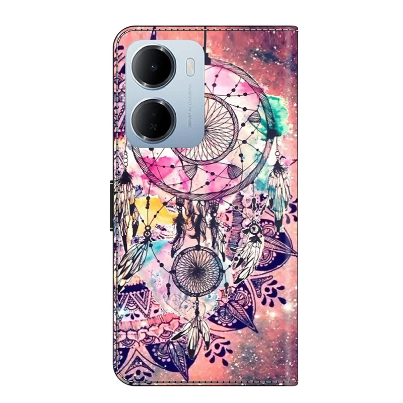Wallet Case For Xiaomi Redmi 15a 5G  /  R70 5G  /  R70m 5G Pattern Printing Stand Leather Flip Phone Cover - Wind Chime