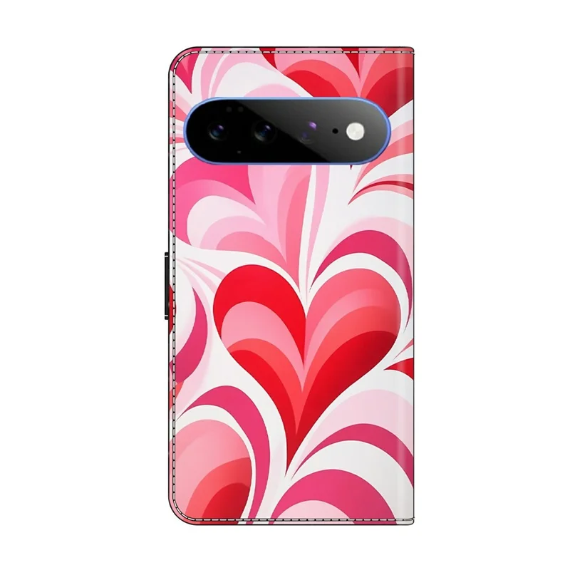 Wallet Case For Google Pixel 11 Pro XL Stand Pattern Printing PU Leather Flip Phone Cover - Love