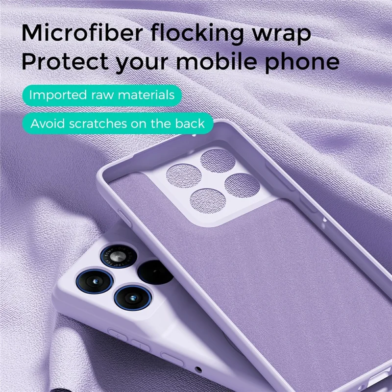 ABEEL Magnetic Case For Motorola Edge 70 Pro 5G Skin Touch Liquid Silicone Phone Back Cover - Purple