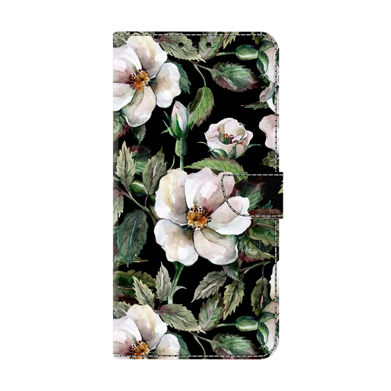 For Google Pixel 11 Pro XL Wallet Case Foldable Stand Pattern Printing PU Leather Flip Phone Cover - Large Flower