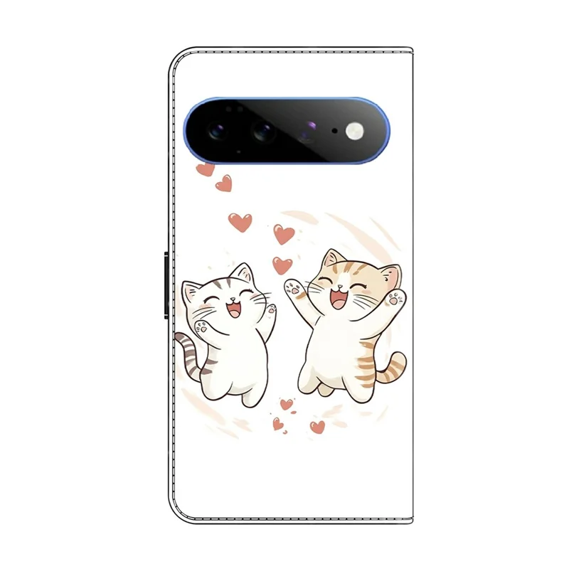 For Google Pixel 11  /  11 Pro Wallet Case Foldable Stand Pattern Printing Leather Flip Phone Cover - Love Cats