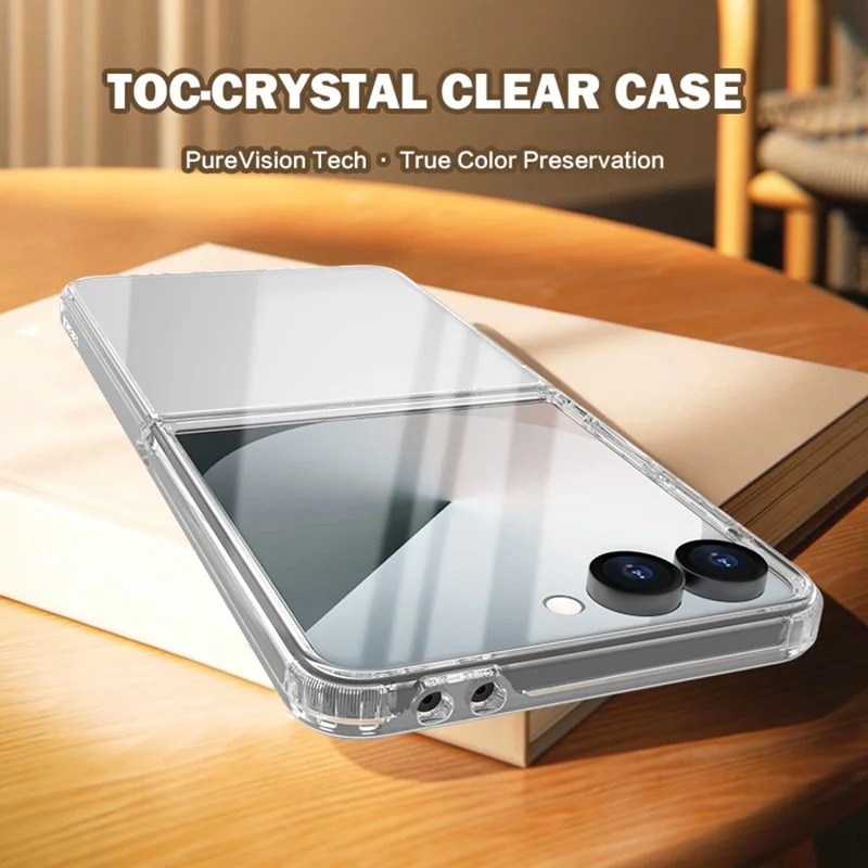 LEREACH TOC Series for Samsung Galaxy Z Flip8 Case TPU + Acrylic Phone Cover - Transparent