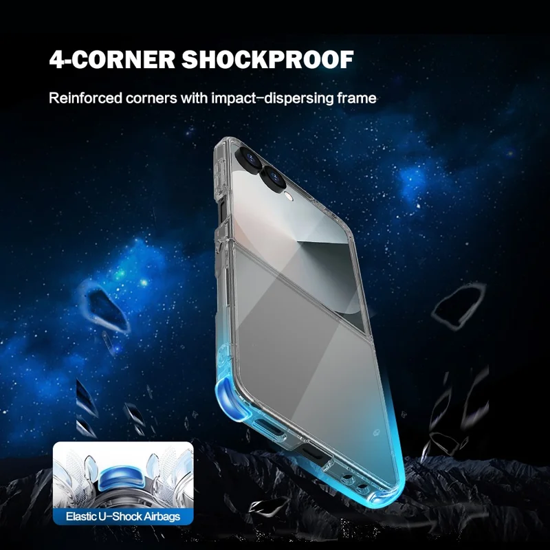 LEREACH TOC Series for Samsung Galaxy Z Flip8 Case TPU + Acrylic Phone Cover - Transparent