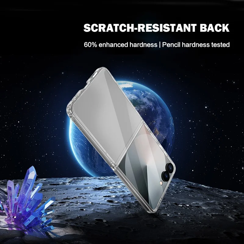 LEREACH TOC Series for Samsung Galaxy Z Flip8 Case TPU + Acrylic Phone Cover - Transparent