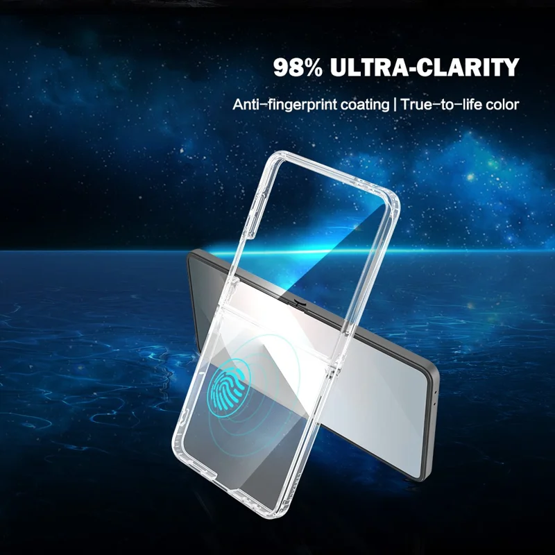 LEREACH TOC Series for Samsung Galaxy Z Flip8 Case TPU + Acrylic Phone Cover - Transparent