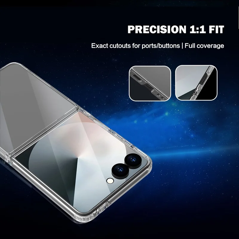 LEREACH TOC Series for Samsung Galaxy Z Flip8 Case TPU + Acrylic Phone Cover - Transparent