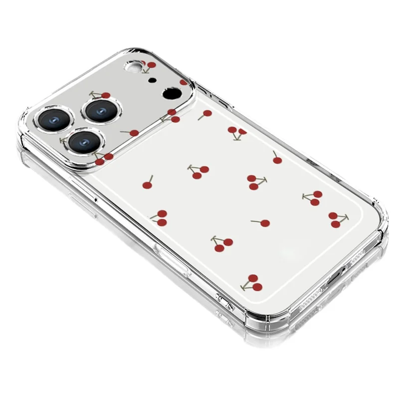 Coque pour iPhone Air, motif Cerisier, protection des quatre coins, housse transparente en TPU - Cerisier