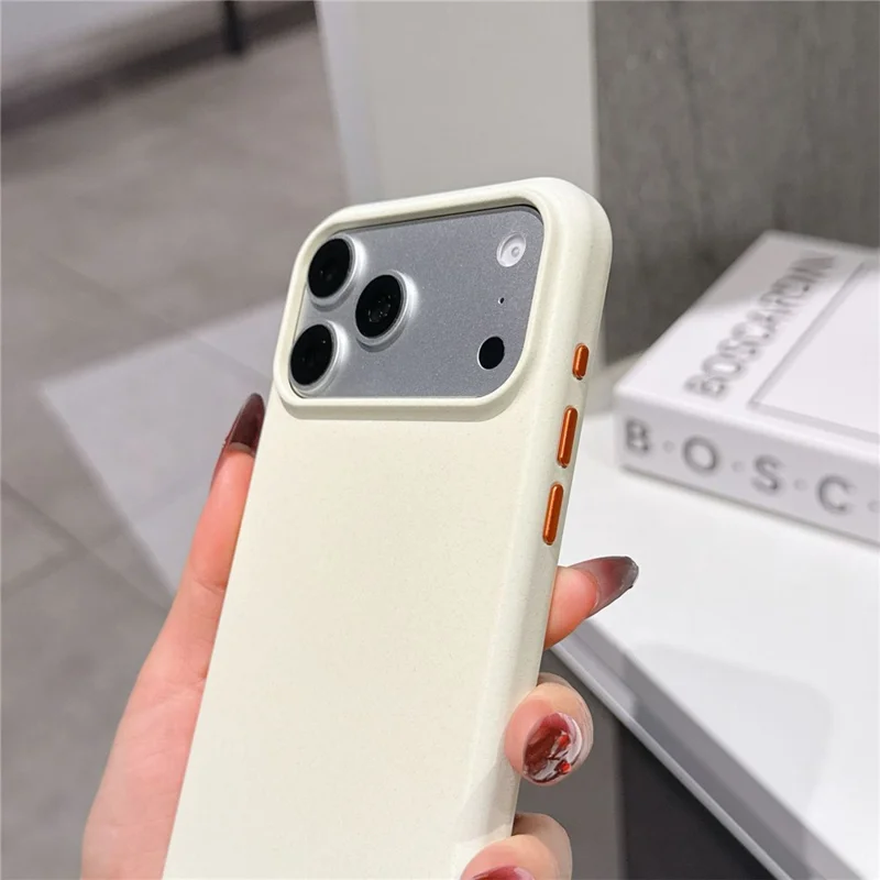 Voor iPhone 17 Pro Magnetische Hoes Matte Structuur Anti-vingerafdruk Stootvaste PC + TPU Telefoonhoes - Oranje